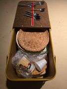 Picnic basket and supplies