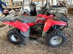 2001 Kawasaki Prairie 4wd four wheeler ATV 1,347 miles ran when parked 2 years ago newer tires vin JKAVF8A11B532481.
