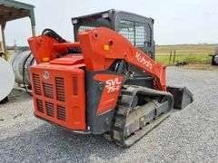 2022 Kubota SLV 75-2 Skid Steer, Fold up Front Glass, only 173 hours, Quick Attach, Back up Camera, Heat/AC, 74'' bucket, s/n- KBCZ052CLN1E67824