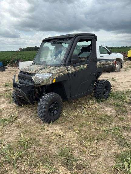 2019 Polaris Ranger 1000XP, Dual Overhead CAM, Pro Star Doors, Heat/AC, Leather, 3,217 miles, Radio, Camo, Power Windows, 344 hours