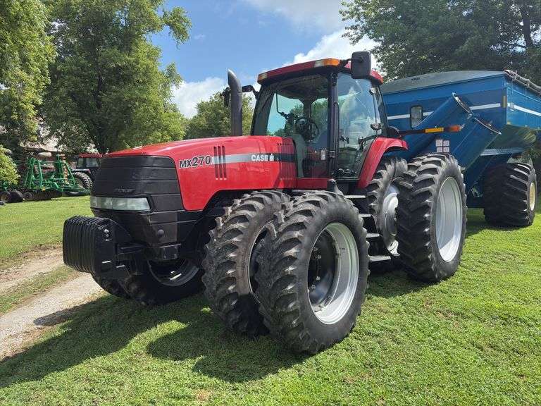 2002 Case IH MX 270 Tractor, FWA, 3,364 hours, 4 remotes, Power Beyond, CFX-750 Auto Steer Monitor, Pre-Emission, Full Front Weights, Quick Hitch, Firestone 18.4R46 Duals, 14.9R34 Front Duals, s/n- X2704C4JJA0115516