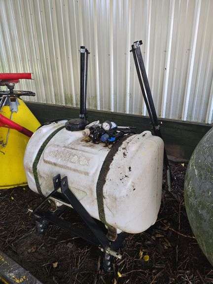 3pt 60gallon sprayer with 10ft boom and pump.