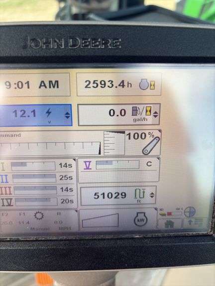 2011 John Deere 7230R Tractor, 2,588 hours, 5 Remotes, 16 front weights, ILS and IVT Transmission, 540pto, Pre Emission, 3pt, Firestone 480/80R46 Duals, 320/85R38 Front tires, s/n- 1RW7230RKBD002759 (click on documents for spec sheet)
