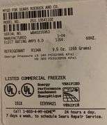 Kenmore Heavy Duty Deep Freeze