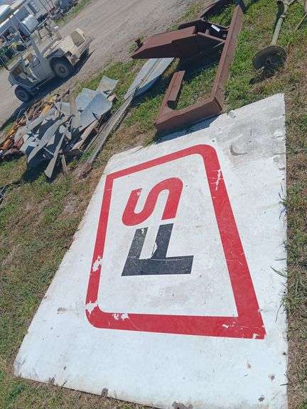 Fs Inlet. Sign 6ft x 7ft metal FS sign - Schmid Auction