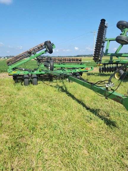 Unverferth 1225 35ft Double Rolling Basket with harrow