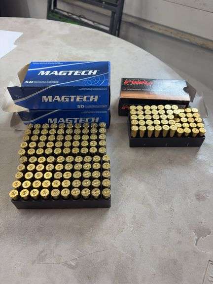 100 Magtech centerfire empty cartridges .38 SPL, 37 PMC Broze centerfire pistol cartridges for 357 magnum 13 empty, FOID card must be presented to pick up