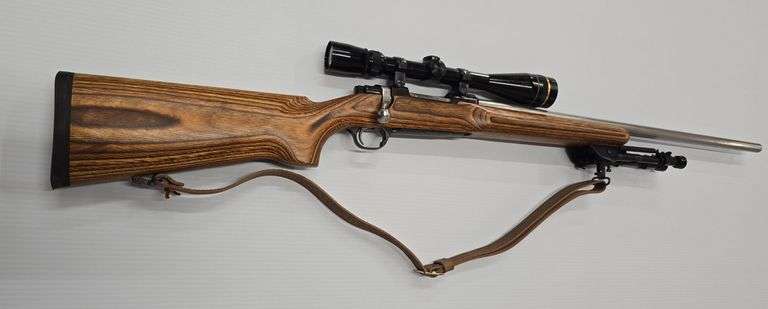 Ruger M77 Mark II .22-250 with Leupold Vari-X III scope 6.5x20, stainless barrel, with bipod S/N: 781-16750, (An additional $30 transfer fee will be paid to Accuracy Firearms when item is picked up)