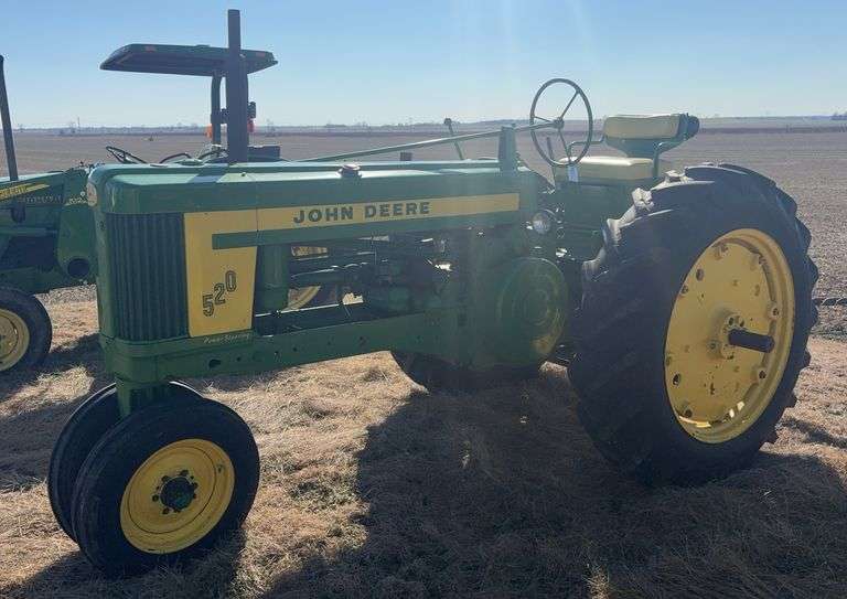 1957 John Deere 520 Tractor, Narrow Front, Gas, Roll-A-Matic Front End, 13.6x38 Tires, Hand Clutch, Electric Start, s/n- B3600R