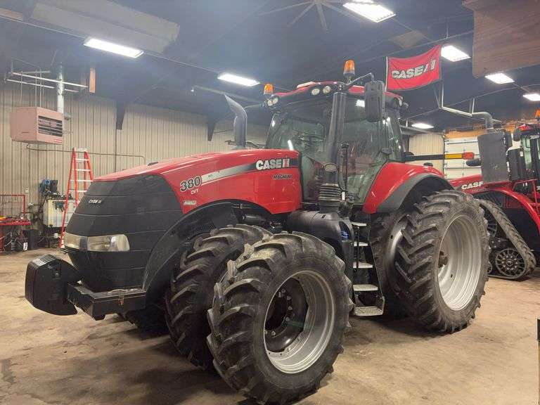 2018 Case IH 380 CVT Magnum Tractor, 2,252 hours, Big 1000 pto, 6 Remotes and Power Beyond, Deluxe Cab, Heated Seat, Leather Seat, CVT Transmission, Deluxe Lighting, Suspended Front Axle, Michelin 480/80R50 Duals, 420/85R34 Front Duals, RTK Unlock, Pro 700, 372 Receiver, s/n- JJAMO380CJRF01672. ( Tractor is still located at the farm)