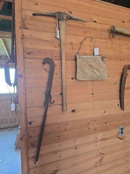 Pick and antique scale hook.