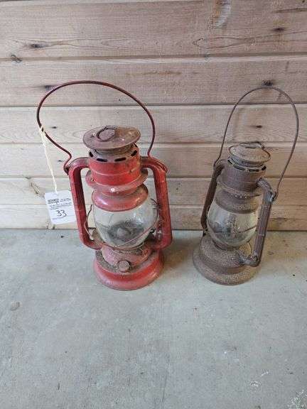 2 vintage barn lanterns