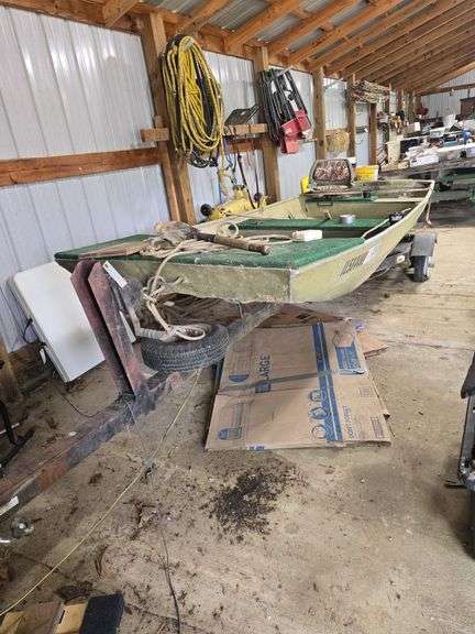 1990 Quachita Jon Boat TITLE# 9006605133, 2003 14ft John Boat Trailer Homemade VIN# TD251273, no motor