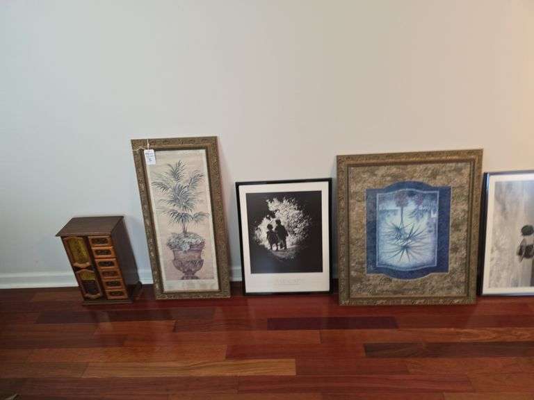 jewelry box and wall hangings.