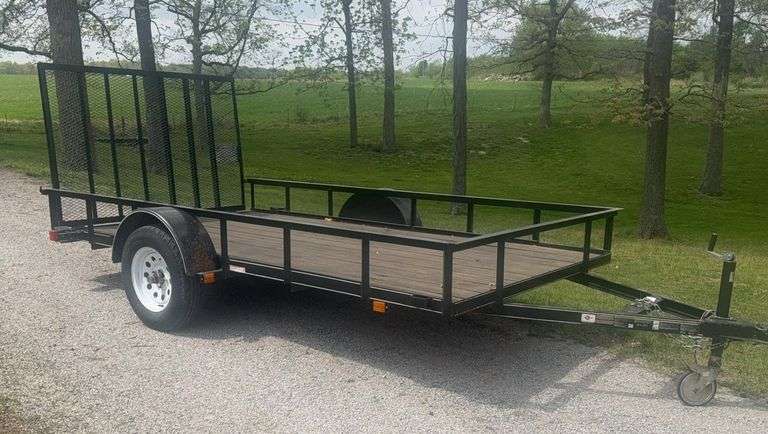 2019 Single Axle Bumper Hitch Trailer, 6x12ft with fold down ramp, VIN#4YMBU1212KM003001