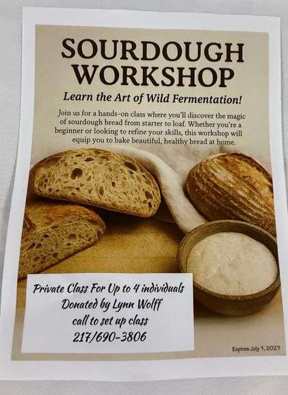 Sourdough Workshop
Donated by: Lynn (Bushur) Wolff