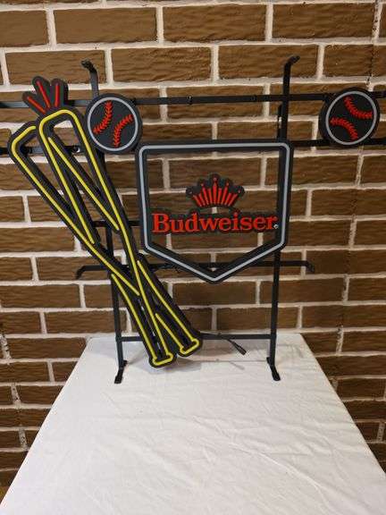 Budweiser MLB Baseball LED Sign. Donated by: The Village Bar