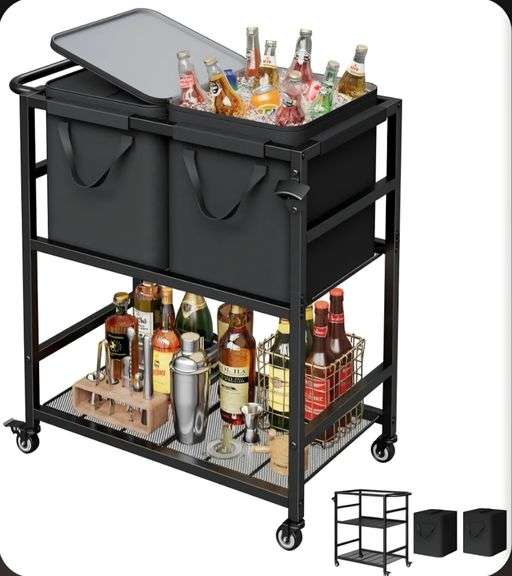 Patio Rolling Cooler Cart Donated by: Village MudBugs "Just South of Xenia"