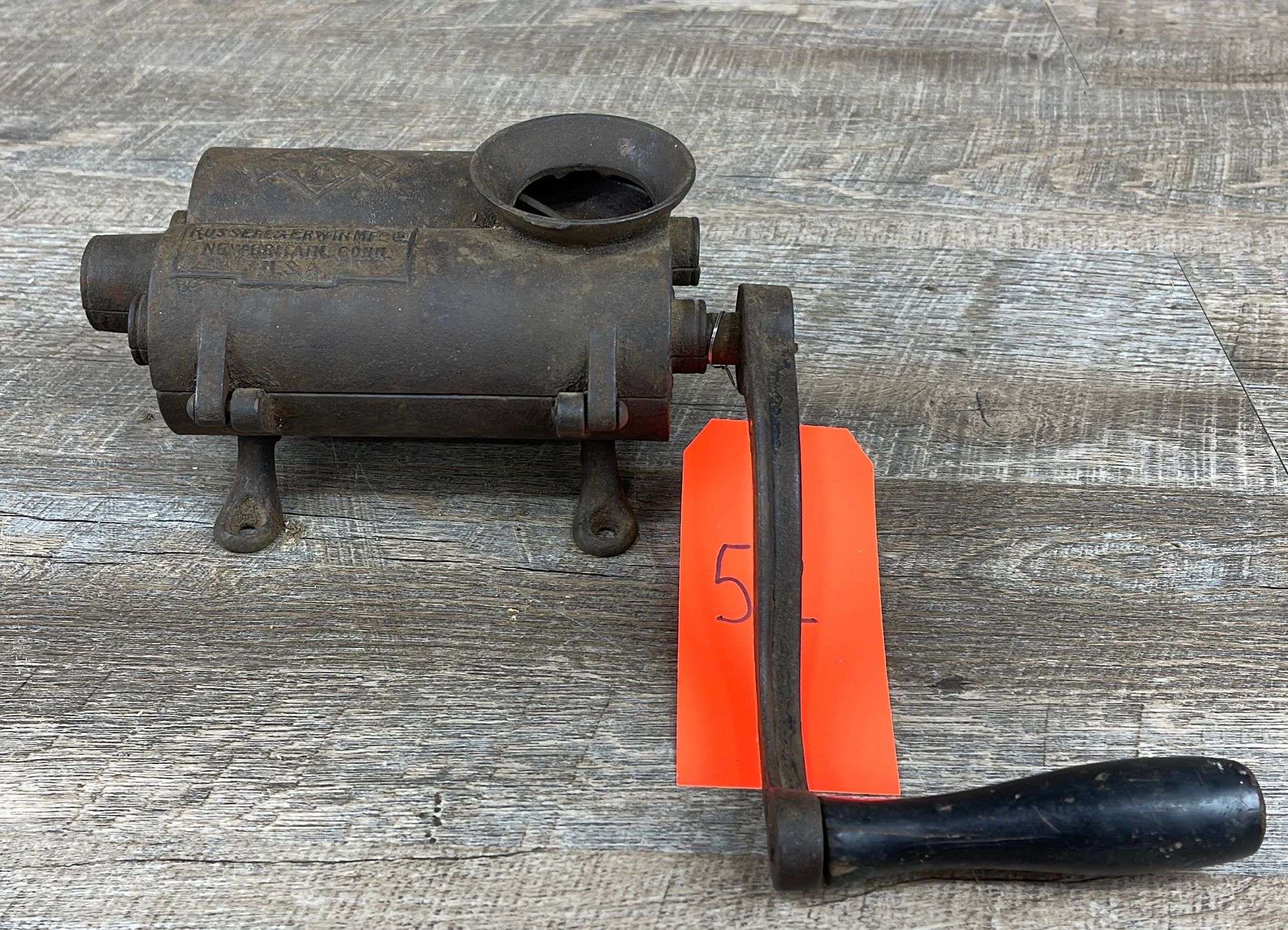vintage tobacco grinder Antique Russell & Erwin tobacco grinder