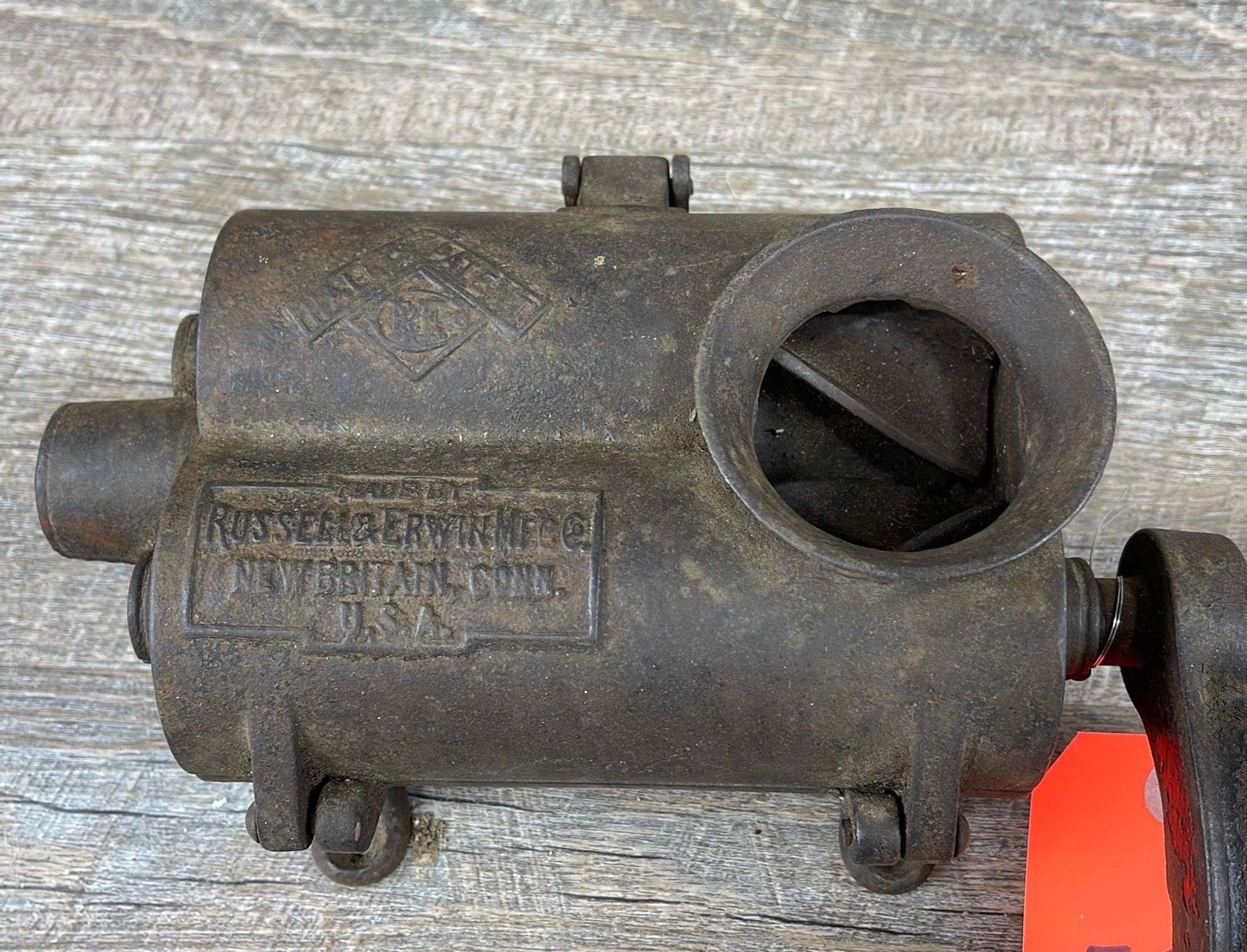 tobacco grinder antique Antique Russell & Erwin tobacco grinder