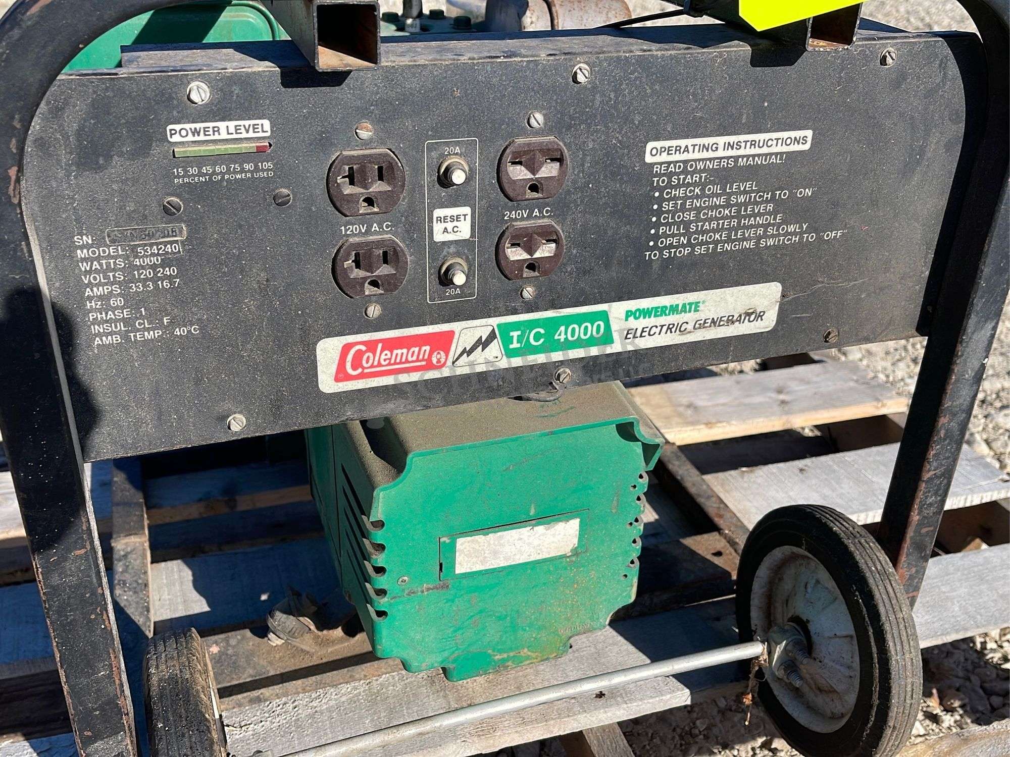Generator Coleman Powermate 5000 MAXA ER, image size:2000x1500
