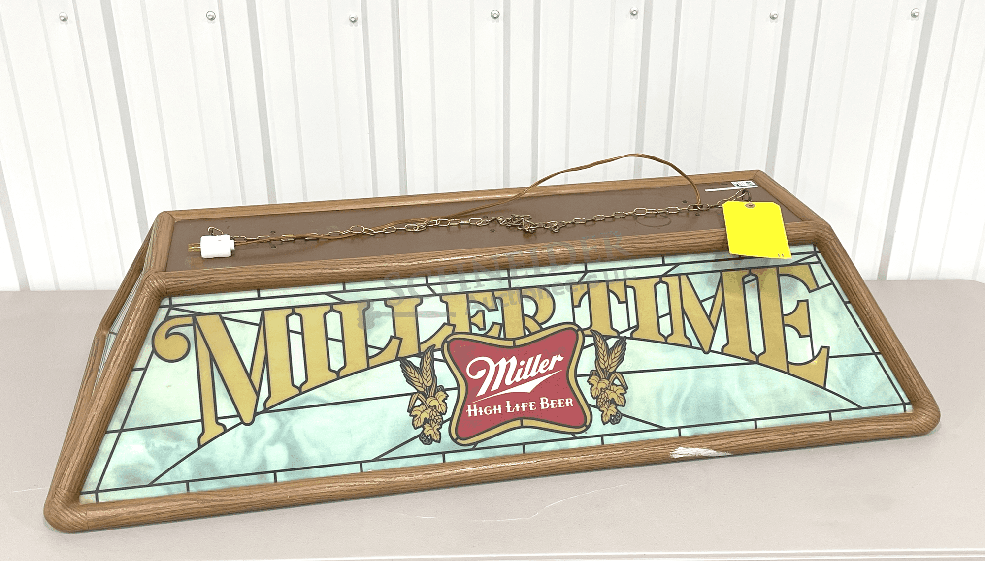 Vintage Miller High Life pool table light - Schneider Auctioneers LLC