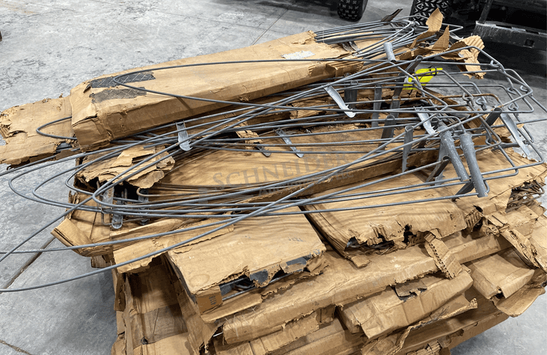 Large group of approx. 330 new-old stock metal hide stretchers