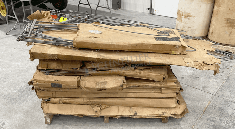 Large group of approx. 330 new-old stock metal hide stretchers