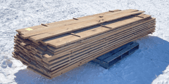 Group of rough sawn 1" thick red oak lumber up to 10.5" long