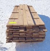 Group of rough sawn 1" thick red oak lumber up to 10.5" long