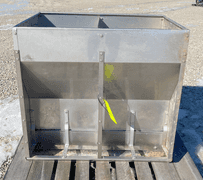 3' wide stainless steel hog feeder