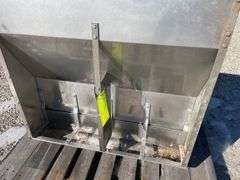 3' wide stainless steel hog feeder