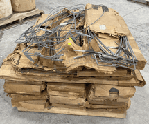 Large group of approx. 330 new-old stock metal hide stretchers