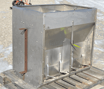 3' wide stainless steel hog feeder