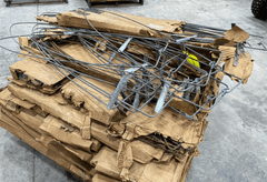 Large group of approx. 330 new-old stock metal hide stretchers