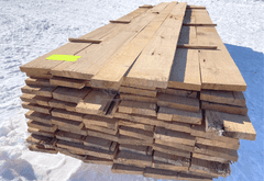 Group of rough sawn 1" thick red oak lumber up to 10.5" long