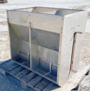 3' wide stainless steel hog feeder