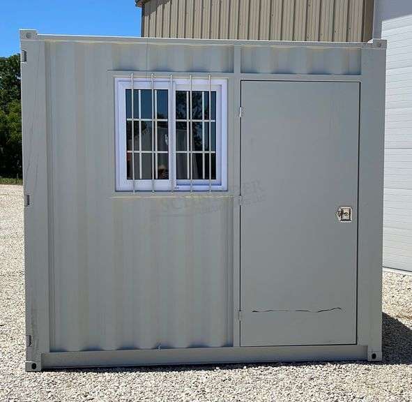 Unused 9' steel storage container