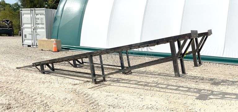 Pair of 20' steel car display or work ramps - Schneider Auctioneers LLC