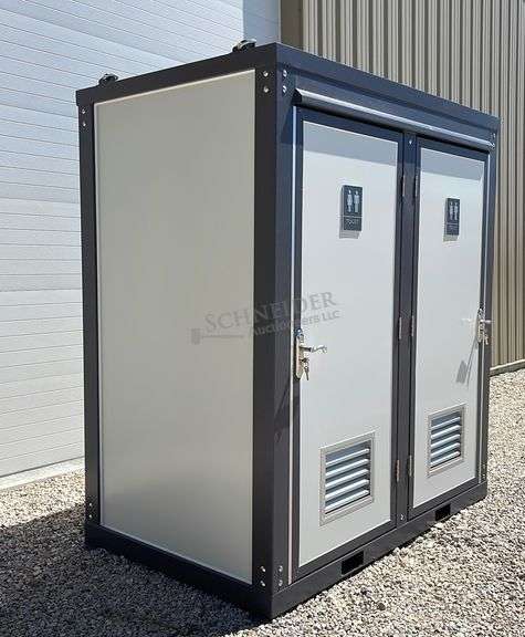 Unused portable double toilet unit