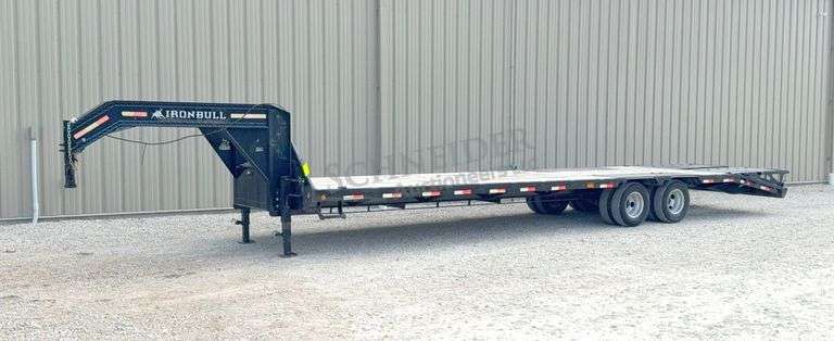 2018 Iron Bull 34' flatbed gooseneck trailer
