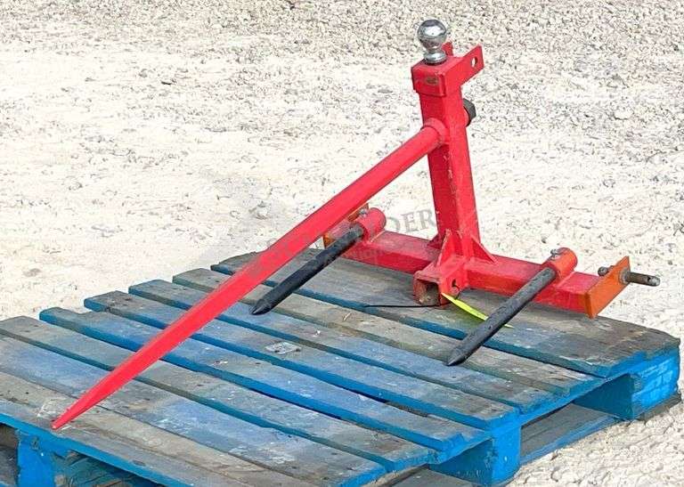 3-pt. bale spear w/ gooseneck & receiver hitch