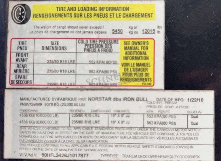 2018 Iron Bull 34' flatbed gooseneck trailer