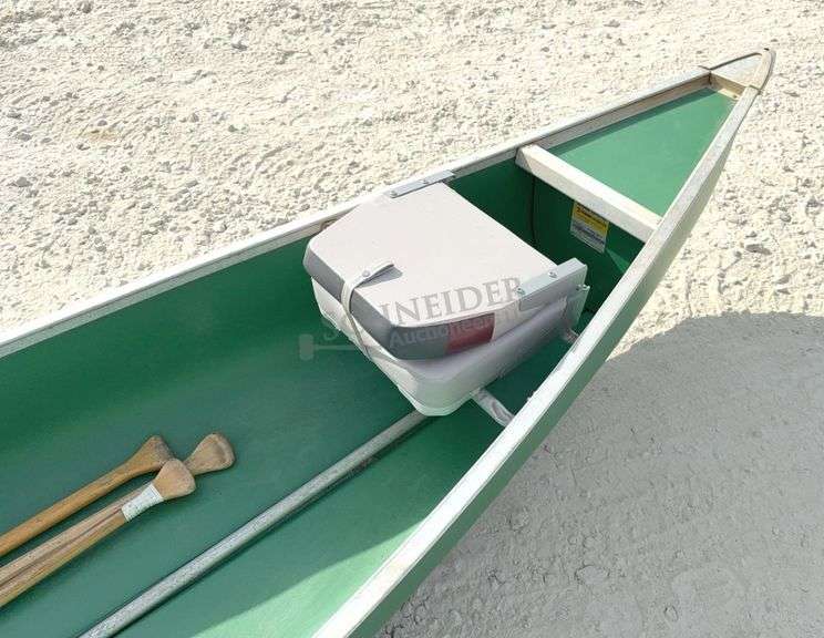 Coleman poly/alum. 17' canoe w/ paddles