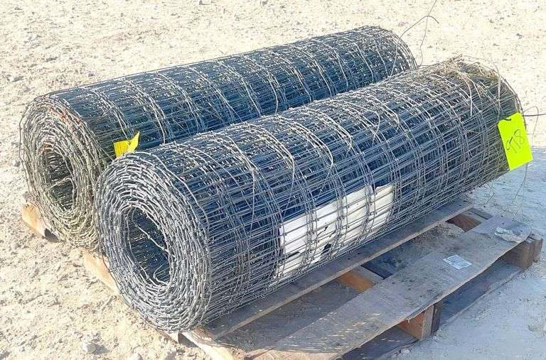2- rolls of 48" woven wire fencing