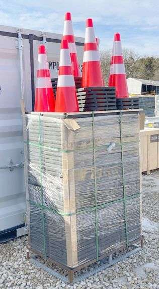 250 unused 28" poly traffic cones