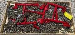 10 unused 3/8" 20' chains & 5 unused ratchet binders