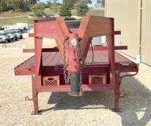 1996 PJ 25' flatbed gooseneck trailer