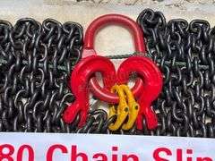 8- unused 7' double leg lifting chains