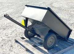 Rugid dumping lawn trailer